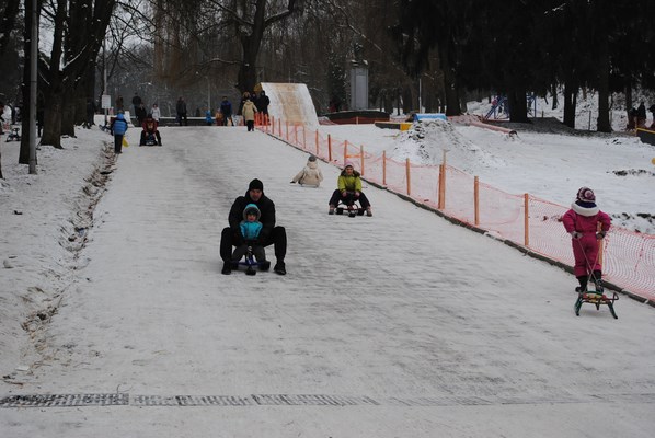 в зимовому парку, квартира у Львові
